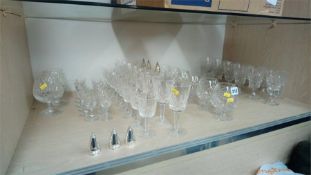 Quantity of cut glassware