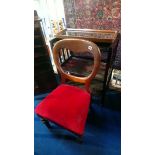 Teak mirror, chair and a trolley