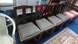 Four oak chairs