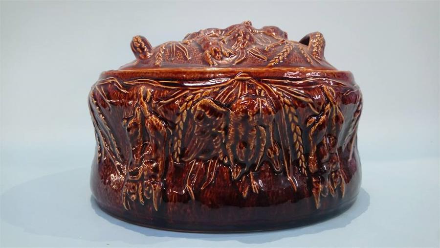 A Portmeirion brown glaze game dish