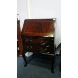 A reproduction mahogany bureau, 58cm wide