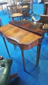 Two reproduction mahogany side tables