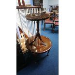 Two reproduction mahogany occasional tables