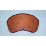 A Robert 'Mouseman' Thompson of Kilburn shaped oak tray, with two carved mice to the sides. 43cm