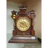 American mahogany mantle clock