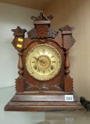 American mahogany mantle clock