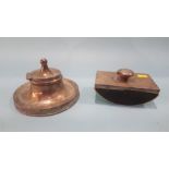 A Capstan shaped inkwell and blotter