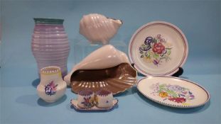 Quantity of Poole pottery and a Carlton Ware vase