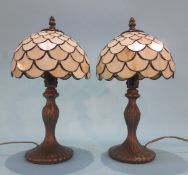 A pair of Art Nouveau style table lamps