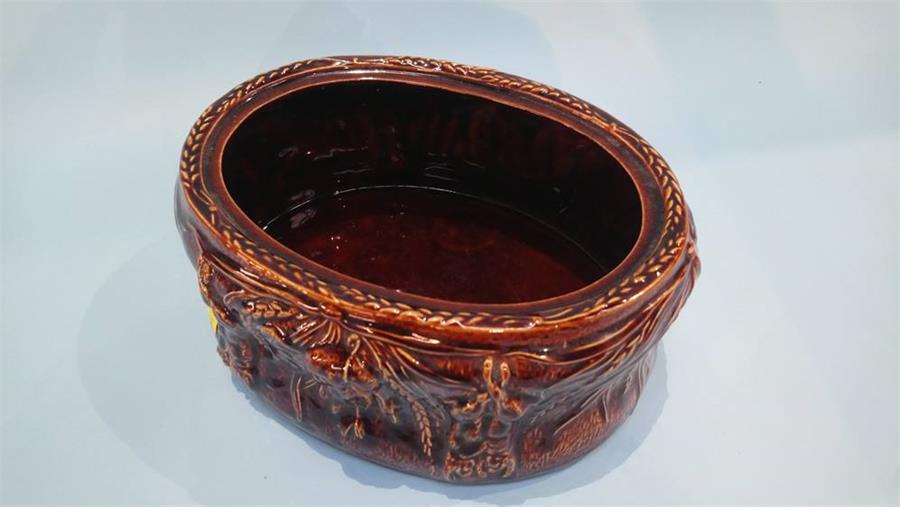 A Portmeirion brown glaze game dish - Image 4 of 5