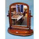 A Victorian mahogany toilet mirror