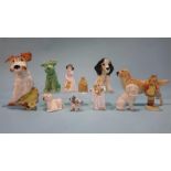 Collection of Doulton, Beswick, Wade and Sylvac figures and animals etc.