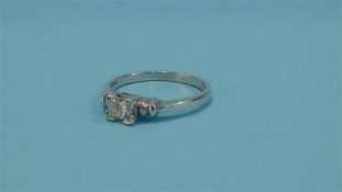 A Ladies 18ct diamond ring, 0.52ct