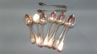 Collection of various Georgian silver spoons etc.