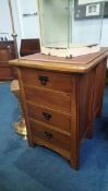 A pair of modern Arts and Crafts chests with four drawers, 58cm wide