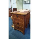 A pair of modern Arts and Crafts chests with four drawers, 58cm wide