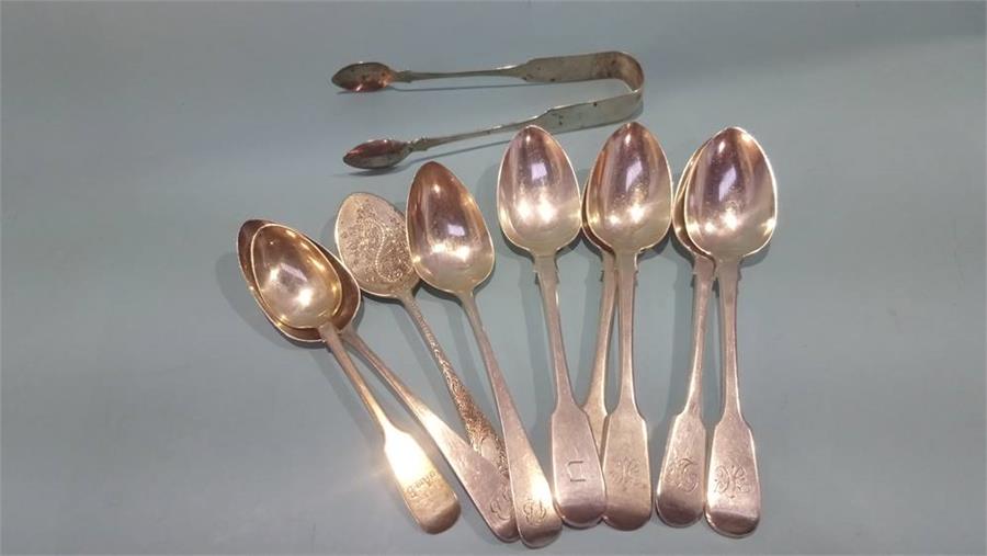 Collection of various Georgian silver spoons etc. - Image 2 of 2