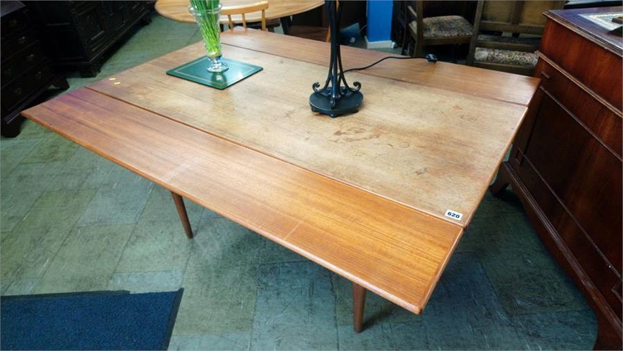 A Kai Kristiansen for Trioh teak Danish metamorphic coffee / dining table, 140cm length, 106cm wide