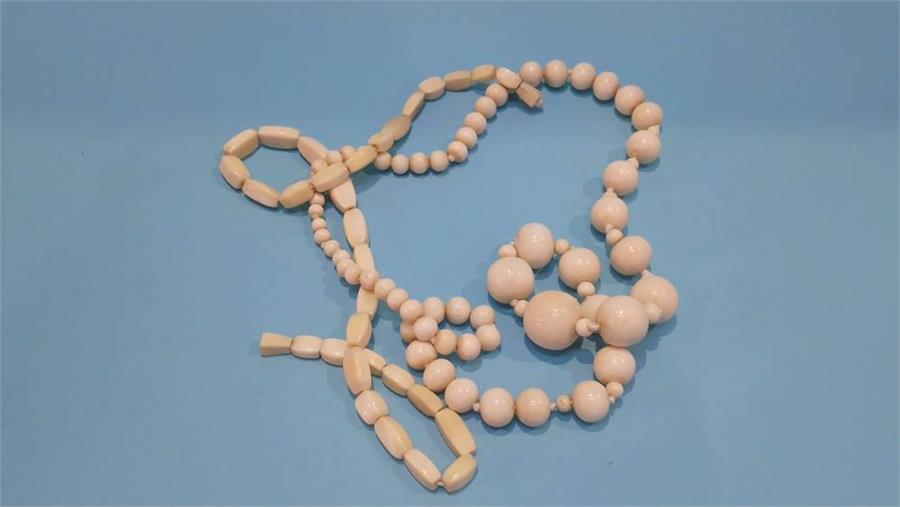 Various ivory style necklaces