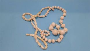 Various ivory style necklaces
