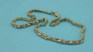 A 9ct gold necklace, weight 22.2 grams