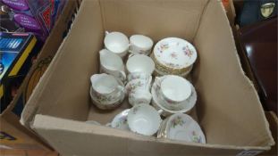 Minton 'Marion' and Royal Albert 'Moss Rose' in one box