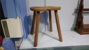 A Robert 'Mouseman' Thompson of Kilburn four legged stool