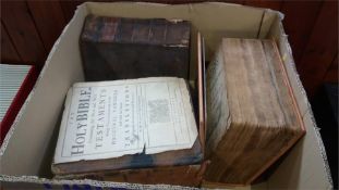 Four family Bibles including Pearson and Rollason Holy Bible, Birmingham 1788 (rebound)