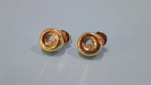 A pair of 18ct diamond earrings