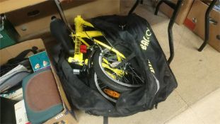 A folding bike in a bag