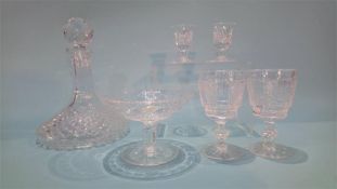 A Waterford ships decanter and five pieces of Waterford glass