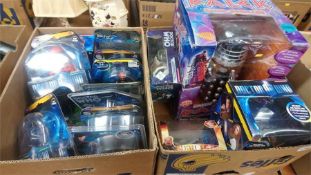 Quantity of Dr Who toys in two boxes