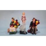 Two Royal Doulton figures 'The Balloon Seller' and 'The Balloon Man' etc. (3)