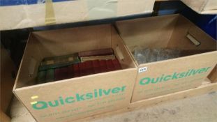 Various cut glass and a box of books