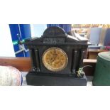 Slate mantle clock