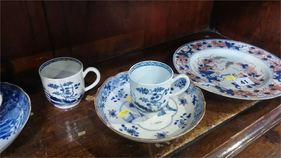 Collection of blue and white cups, saucers etc. - Image 3 of 3