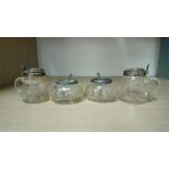 Silver mounted condiment set