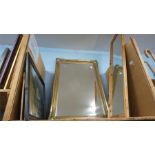 Large gilt mirror and two others