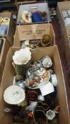 Three boxes of assorted Hornsea etc.