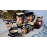Collection of seven Royal Doulton Toby jugs