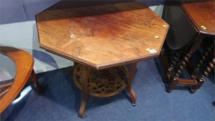 A Rosewood octagonal centre table