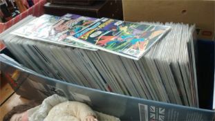 A box of DC comics etc.