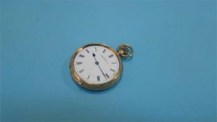 A Ladies 18ct gold pocket watch, 'Reid and Sons Newcastle'