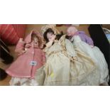 Three Armand Marseille dolls, 341/1k, 45cm height, 971 A6M, 43cm height and 390 61/2 AM, 59cm height