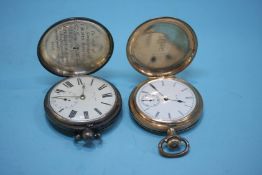 A Gentleman's Brock of London silver pocket watch and an Elgin pocket watch