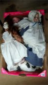 One box of assorted dolls (7)