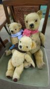 Three teddy bears