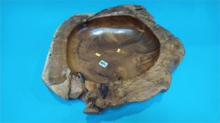 A large wood bowl
