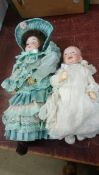 Two dolls; K+R 36 100 Kammer & Reinhardt and German C3 (2)