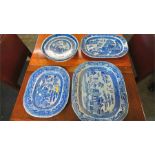 Quantity of blue and white china